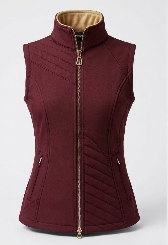 Equestrian Gilet-Burgundy
